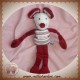 SUCRE D'ORGE SOS DOUDOU SOURIS BLANCHE ROUGE VELOURS 