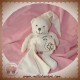 BABYNAT SOS DOUDOU OURS BLANC BIO FLEUR MOUCHOIR