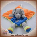 NICOTOY SOS DOUDOU ELEPHANT PLAT ORANGE BLEU VERT 