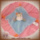 CREATIVTOYS DOUDOU ZEBRE CHEVAL PLAT BLEU NOEUD ORANGE SOS