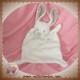 GRAIN DE BLE SOS DOUDOU LAPIN GRIS PLAT BLANC