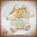 KALOO SOS DOUDOU LAPIN BEIGE BOULE ECRU TREFLE VERTE