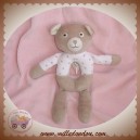 BOUT'CHOU MONOPRIX DOUDOU OURS MARRON HOCHET ROSE ETOILES SOS