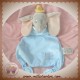 DISNEY SOS DOUDOU ELEPHANT DUMBO GRIS PLAT BLEU SATIN