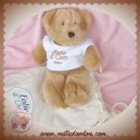 HISTOIRE D'OURS DOUDOU OURS MARRON CLAIR BEIGE POIL NEUF