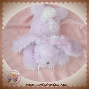 ANNA CLUB PLUSH SOS DOUDOU LAPIN ALLONGE A POIL MAUVE VIOLET