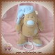 DOU KIDOU SOS DOUDOU HIPPOPOTAME OURS BEIGE MUSICAL BONNET BLEU