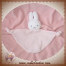 MIFFY SOS DOUDOU LAPIN BLANC PLAT ROSE NOEUD