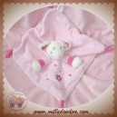 VETIR SOS DOUDOU SOURIS BLANCHE PLAT ROSE FLEUR