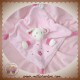 VETIR SOS DOUDOU SOURIS BLANCHE PLAT ROSE FLEUR