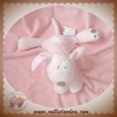 OKAIDI OBAIBI DOUDOU PELUCHE CHIEN ROSE ET BLANC BILLES SOS 