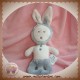 OKAIDI OBAIBI DOUDOU LAPIN ROSE GRIS FORME HOCHET