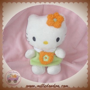 SANRIO JEMINI SOS DOUDOU CHAT HELLO KITTY ROBE VERTE SAC