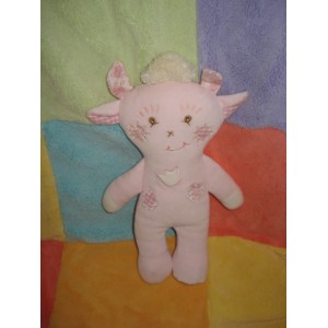 TAKINOU SOS DOUDOU VACHE ROSE AVEC FLEURS COM 9