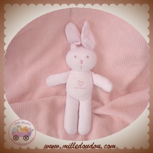 PETIT BATEAU SOS DOUDOU LAPIN ROSE TISSU COEUR