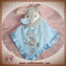 DISNEY SOS DOUDOU LAPIN PAN PAN GRIS MOUCHOIR BLEU SATINEE