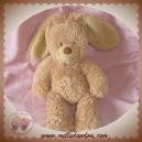 NICOTOY DOUDOU LAPIN BOUCLETTE BEIGE MARRON 25 cm KIABI