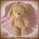 NICOTOY DOUDOU LAPIN BOUCLETTE BEIGE MARRON 25 cm