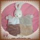 KALOO SOS DOUDOU LAPIN PLAT ECRU CARRE DE CHOCOLAT SABLE