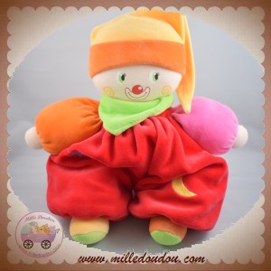 COROLLE DOUDOU POUPEE CLOWN ROUGE LUNE ETOILE SOS