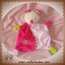 BABY CLUB C&A SOS DOUDOU SOURIS BLANCHE PLATE ROSE FLEUR