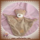 BABYSUN SOS DOUDOU OURS BEIGE PLAT FLEUR ECHARPE