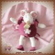 DOUDOU ET COMPAGNIE SOS SOURIS FRAMBOISINE ROSE 26 cm