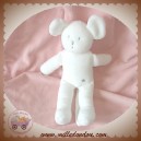 PETIT BATEAU SOS DOUDOU SOURIS BLANCHE VELOURS BRODERIE ETOILES