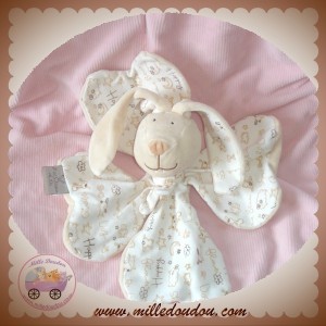 CMP DOUDOU LAPIN BEIGE PLAT FLEUR ECHARPE P'TIT LAPIN SOS