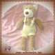 ANNA CLUB PLUSH SOS DOUDOU OURS BEIGE SALOPETTE JAUNE HOBIE  