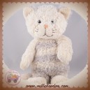 GIPSY SOS DOUDOU CHAT ECRU BLANC RAYE GRIS POILS