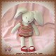 JELLYCAT SOS DOUDOU LAPIN GRIS TAUPE HABIT ROUGE 