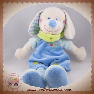 Mots d'enfants - Doudou Mots d'enfants chien vert bleu pois 30cm