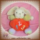 KALOO DOUDOU LAPIN BOULE ROUGE ORANGE 123 SOS