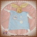 KALOO SOS DOUDOU LAPIN PLAT BLEU PLUME VOITURE NOEUD BLANC