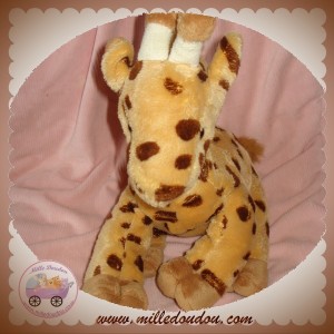 HISTOIRE D'OURS SOS DOUDOU GIRAFE ORANGE MARRON TACHETE BILLES 28 CM