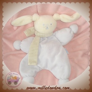 COROLLE SOS DOUDOU PELUCHE LAPIN PATACHOU BLANC MAUVE VIOLET