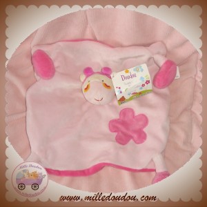 BAWI SOS DOUDOU VACHE GIRAFE PLAT ROSE FLEUR NEUF LA FERME