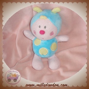 LUMINOU SOS DOUDOU PAPILLON ROSE BLEU ROND JAUNE 15 CM