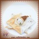 BABYNAT BABY NAT DOUDOU OURS BEIGE PLAT BLANC ECRU MARRON SOS