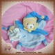 DOUDOU ET COMPAGNIE SOS OURS MARIONNETTE BLEU FLEUR BEBE 