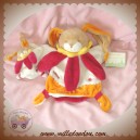 DOUDOU ET COMPAGNIE LAPIN BEIGE ZORA MARIONNETTE FLEUR BEBE SOS