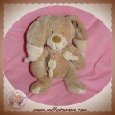 NICOTOY DOUDOU LAPIN BEIGE ECHARPE BOUT ECRU NOEUD 20 CM SOS