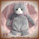 TCF DOUDOU CHAT GRIS ECHARPE ROSE 18AAZACHARPE