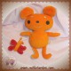 DPAM DOUDOU LAPIN SOURIS MUSICAL ORANGE BEIGE PAPILLON