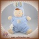 NICOTOY DOUDOU GARCON LAPIN QUASI PLAT BLEU ETOILE