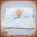 NATTOU DOUDOU OURS PLAT BLANC BLEU NUAGE SOS 