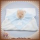 NATTOU DOUDOU OURS PLAT BLANC BLEU NUAGE SOS 