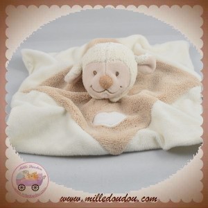 NATTOU DOUDOU MOUTON NOA PLAT BEIGE COEUR SOS