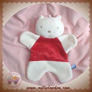 SUCRE D'ORGE DOUDOU CHAT BLANC PLAT ROUGE SOS